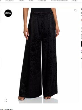 NWT Leopard Jacquard Wide Leg Pants